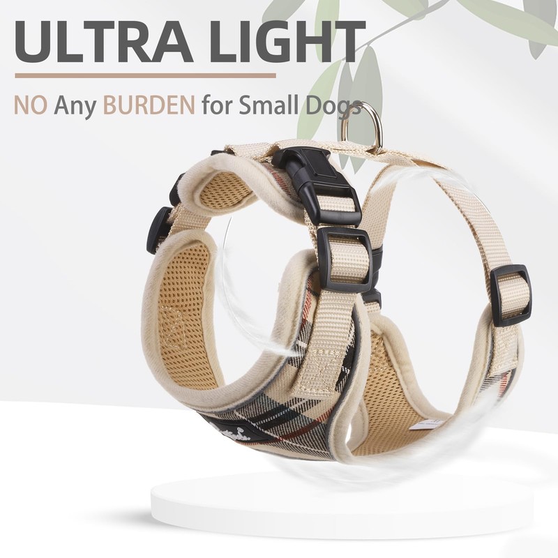 PUPTECK Soft Mesh Dog Harness and Leash Set Pet Puppy