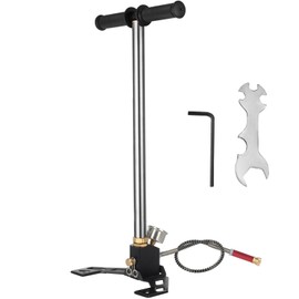 Happybuy PCP Air Pump, 4500PSI High Pressure Hand Pump, 3-Stage Chamber for Airguns, Compact Design, Portable Use