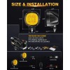 AUXBEAM 2x AUXBEAM 4"Amber Spot LED Work Light Driving Fog
