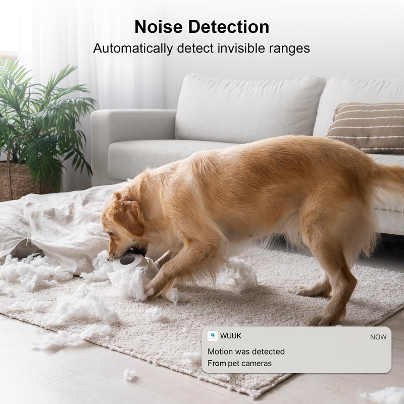WUUK 4MP Indoor Security Camera, Pan Tilt Cam for Baby/Elder/Dog/Pet,