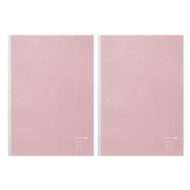 Kokuyo KOKUYO ME Notebook, 30 Sheets, Semi B5, B Ruled, 0.2 inches (6 mm), Taupe Rose, Set of 2 KME-NB3BMVX2SET