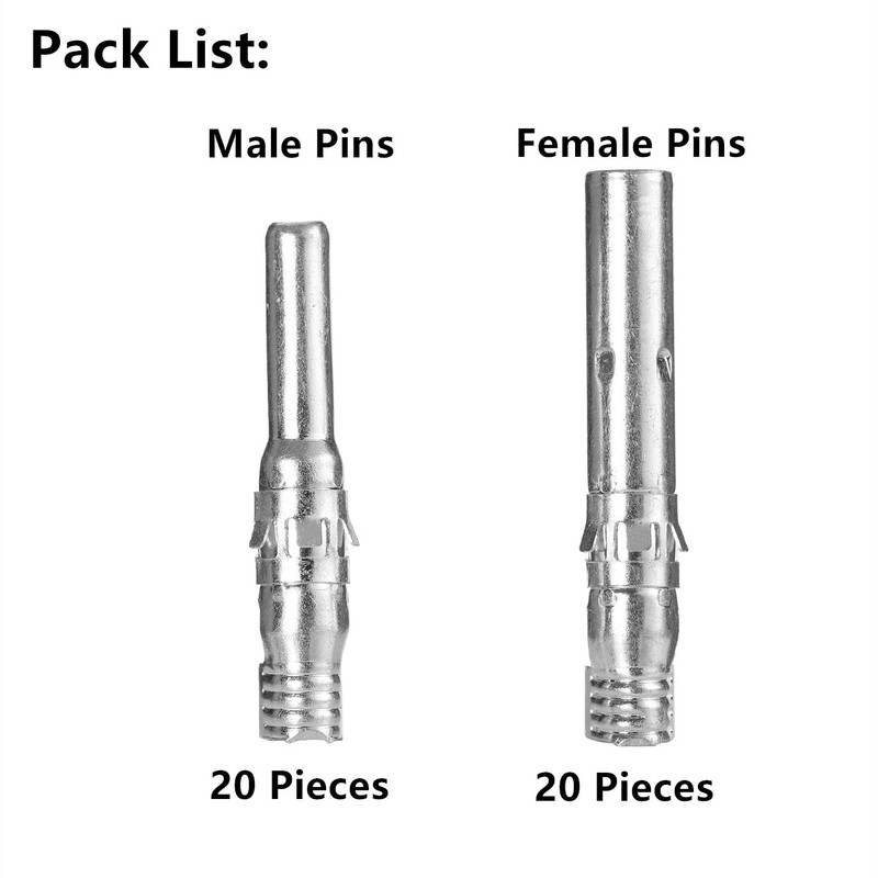 40PCS (20 Pair) MC4-Compatible Solar Connector Kit, 20 Pair Male