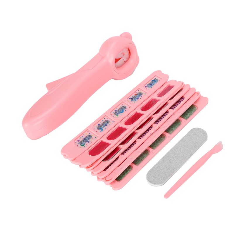 Nail Stamper Machine Set Nail File Nail Glitter Stickers Children