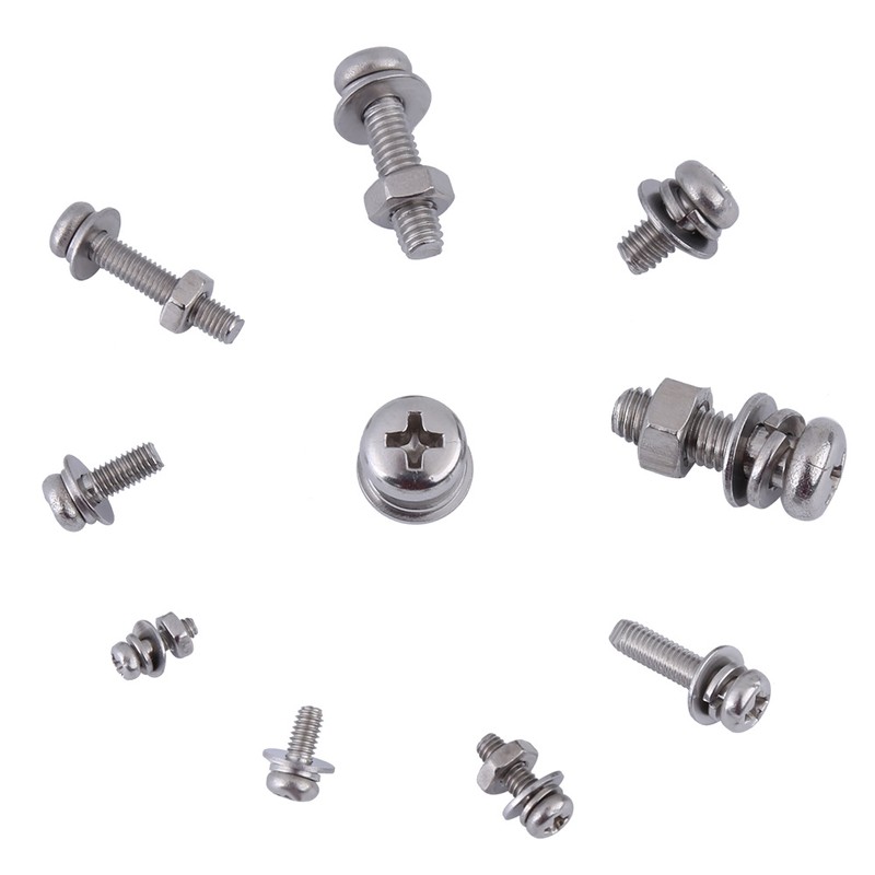 400pcs M2 M2.5 M3 M4 M5 Cross Pan Head Screws