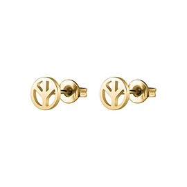 Peace Sign Stud Earring Stainless Steel Hippie Style Love Peace Sign Hippie Stud Earring for Women Men Hippie Party Dressing Accessories 1960s 1970s Jewelry-gold