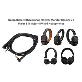 OKCSC 3.5MM Replacement Headphones Cable for Marshall Headphone for Monitor Major 2 II Major 3 III Major 4 IV Mid Earphones Replacement Cable, 3.5mm to 3.5mm Audio Cable No Mic