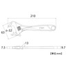 TOP Industrial (TOP) Rattle Free Monkey Wrench, Work Wide, Mouth