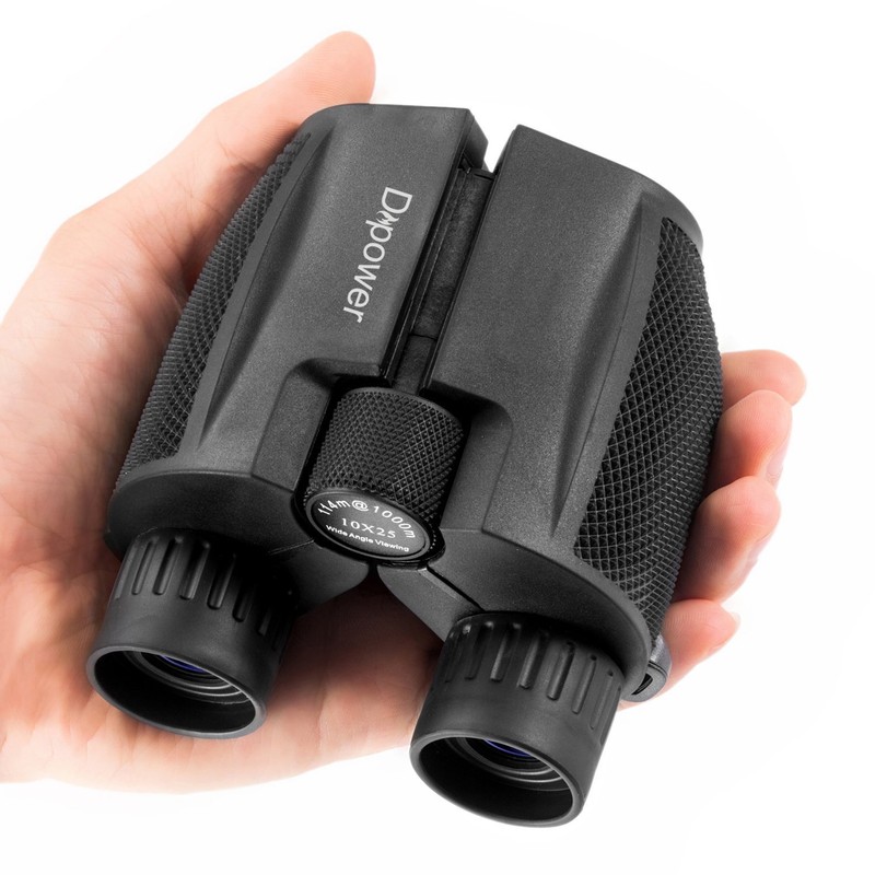 DFlamepower 10x25 Compact High Powered Folding Binoculars Waterproof Telescope for