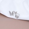 Erimberate Bohemian Crystal Butterfly Rings Silver Cz Butterfly Finger Rings