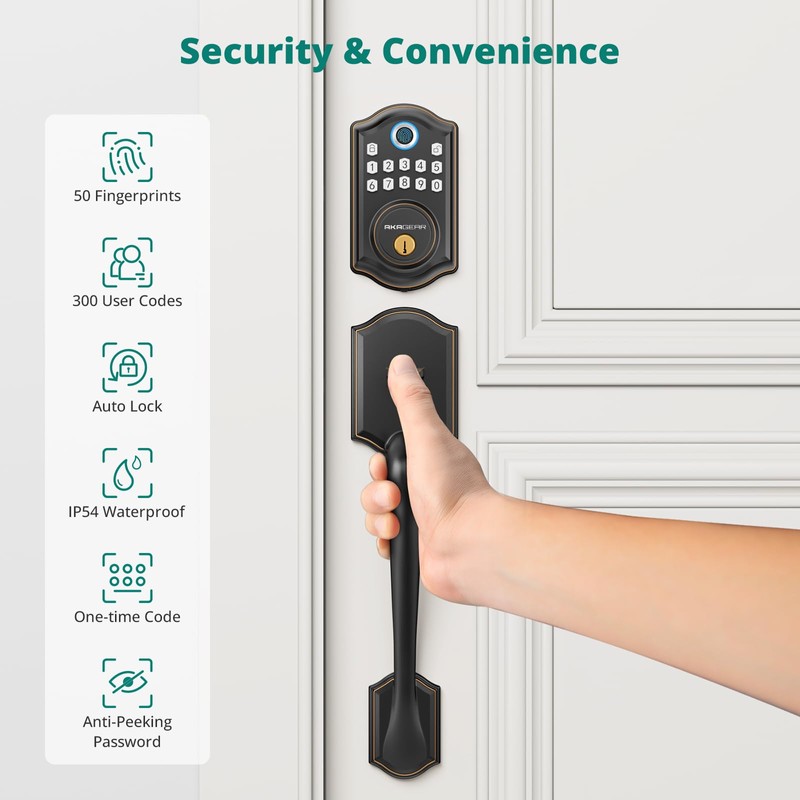 AkaGear DS10 Keyless Entry Door Locks - Keypad Lock with