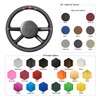 MEWANT Steering Wheel Cover for Jeep Wrangler (JK) 2007-2010 Hand-Stitched