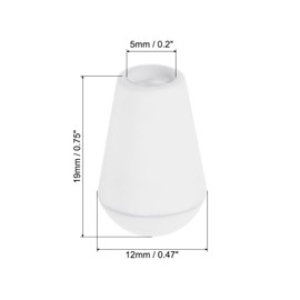 PATIKIL Bell End Stopper, 20 Pack Cord Rope Lock for Drawstring Bag, White