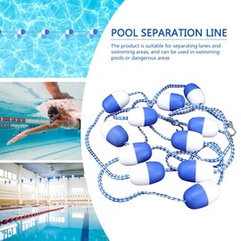 YUEWO 18’ Swimming Pool Safety Float Line Divider Rope Kits with 2 Pre-Assembled Stainless Hooks Pool Accessories for Inground Swimming Pool