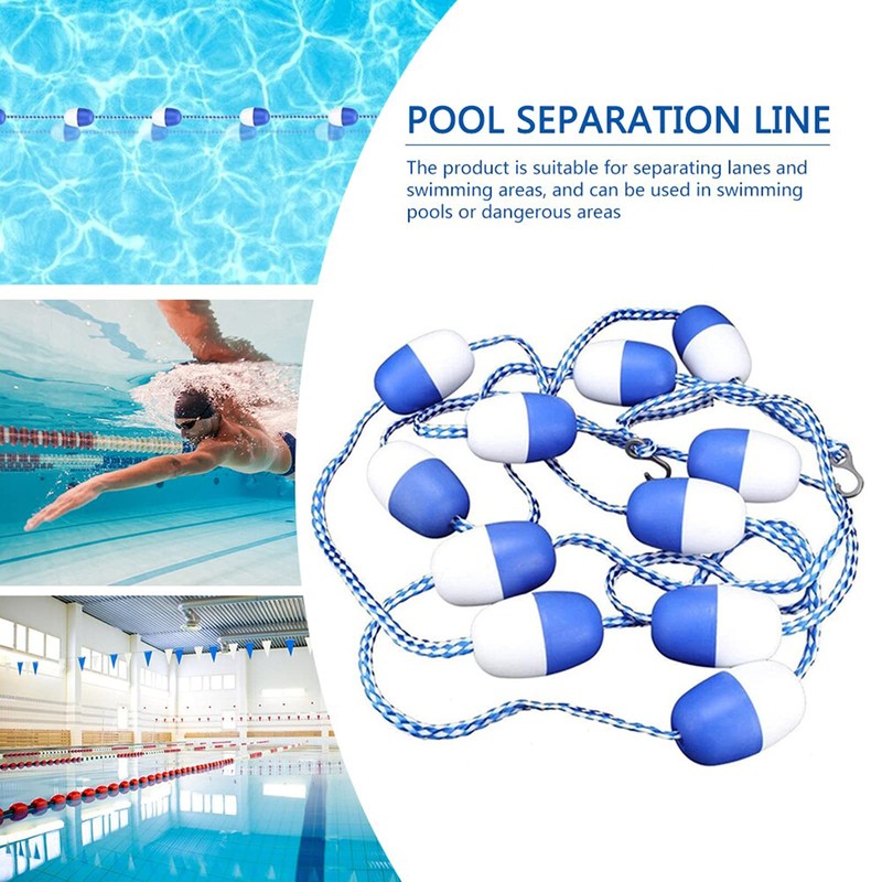 YUEWO 18’ Swimming Pool Safety Float Line Divider Rope Kits