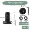 GOHODOMINO M5×12mm Flat Head Socket Cap Screws Bolts, Nuts, Flat