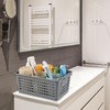 Jnktka 6 Packs Plastic Small Storage Basket, Grey Storage Basket