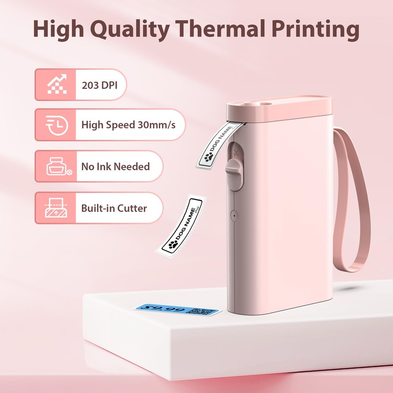 TYPONOS P21 Label Maker Machine with Tape, Label Printer Thermal