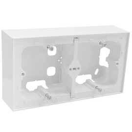 WITTKOWARE Logus 90 Electrical Installation Switch / Socket Range Signal White, Surface-Mounted Housing for Switches / Sockets or Other Flush-Mounted Device Inserts, 2-Way