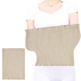 NAROSEBE Double Layer Kidney Warmer Women's Winter Back Warmer Belt Elastic Waist Warmer Support Body Warmer Hip Warmer Women's Cashmere Heat Protection Winter for Men and Women, beige