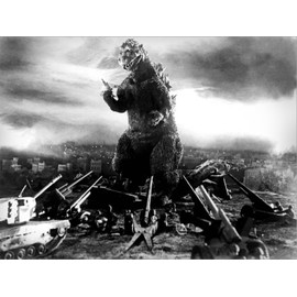 ART.COM Stretched Canvas Print Godzilla, (AKA Gojira), Godzilla, 1954, 16" x 12"