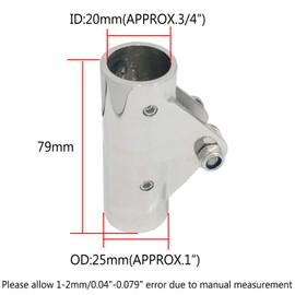 NRC&XRC 316SS Boat Tube Connector,Boat Rail Fittings Folding Swivel Connector for 3/4INCH O.D. Tube/Pipe of Marine Boat Yacht