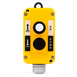 COP Hoist Lift Control Box, Crane Pendant Control Switch Box, Crane Pendant Push Button Switch, Lifting Suspension Regulator 2NO, For Car Lifting Tailgates, Cranes, Lifting Platforms, Dump Trailers
