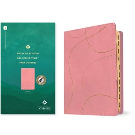 Biblia de estudio del diario vivir para jóvenes NTV con Filament (SentiPiel, Rosa pastel, Índice, Letra Roja) (Spanish Edition)