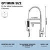 Qomolangma LED Kitchen Faucet with Pull Down Sprayer, Stainless Steel