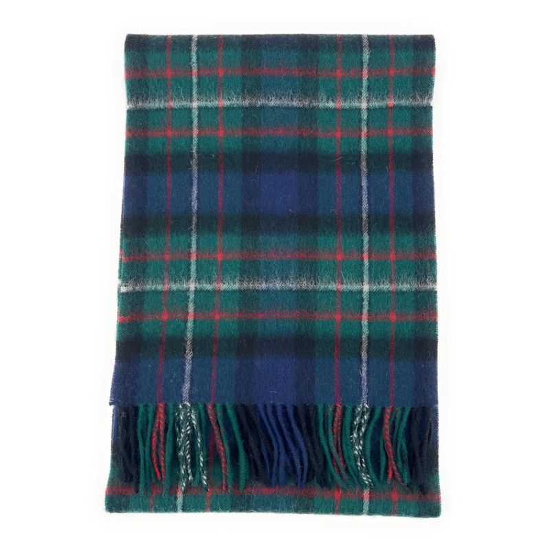 100% Soft Lambswool Clan Tartan Scarf Unisex 30cm x 180cm