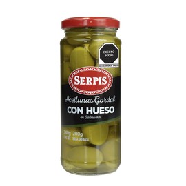 Serpis, Aceituna Gordal Con Hueso, 340 gramos