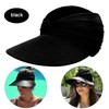 Sun Visor Ponytail Hat for Women Packable Wide Brim Summer