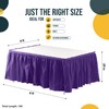 Exquisite Purple Table Skirt 6 Pack 29" X 14' Disposable