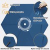 Jorohiker 7.5ft Patio Umbrella Replacement Canopy for 6 Ribs，Durable，Waterproof, UV-Resistant