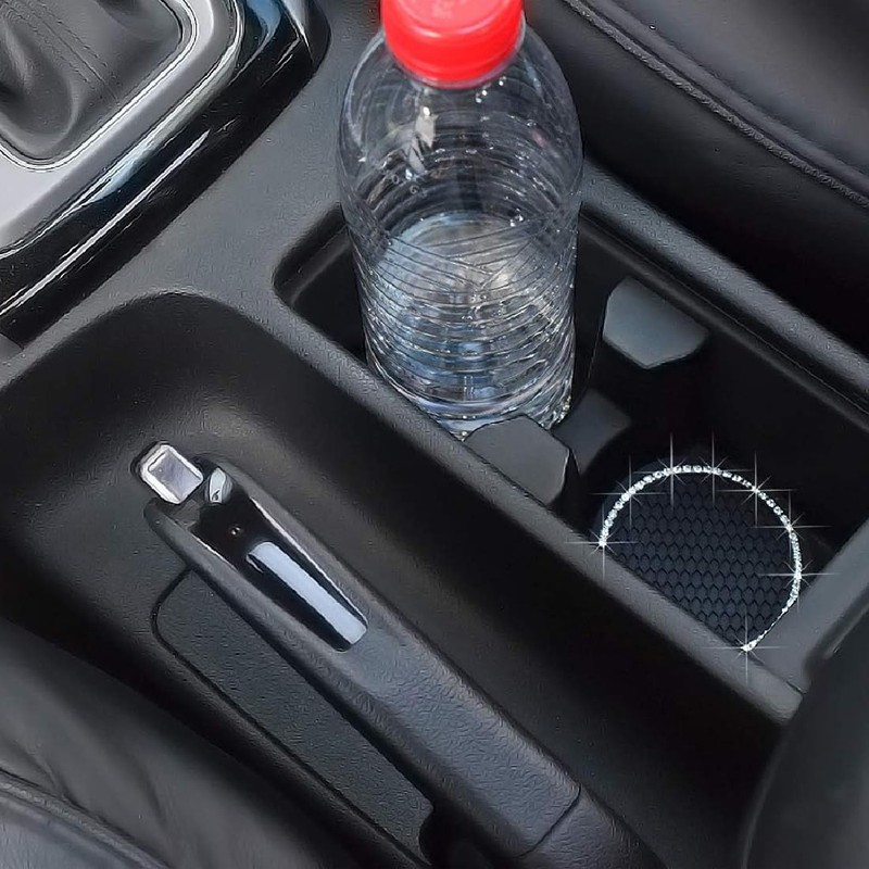 BHIPKOT Car Cup Coasters - Universal Cup Holder Inserts -