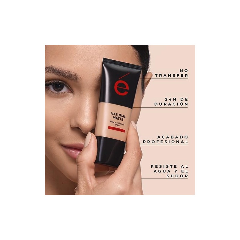 ésika - Natural Matte Base de Maquillaje de Alta Cobertura