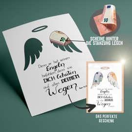 myDreamwork® Money Gift Wings | Ready Framed | Christening Gifts for Girls Boys | Communion, Confirmation, Youth Consecration | Money Gift Packaging in DIN A5