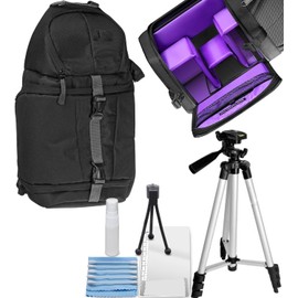 Sling Bag Bundle Kit for Nikon Coolpix B500 B600 P1000 P950 P900 P610 P600 P530 P520 P340 P310 P510 P4 P3 S9900 S7000 S6900 S3700 S2900 S9700 S9500 P7800 P7700 L840 L830 L820 L810 Cameras