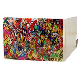 Fun Travel Wallet Organiser Family Personal Document Passport Holder Case Pouch - 6 Pockets Holiday Ticket Water Resistant Mens Womens (Stickerworld)