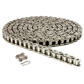 PACIFIC #25 Nickel Plated Riveted Roller Chain 10FT Roll