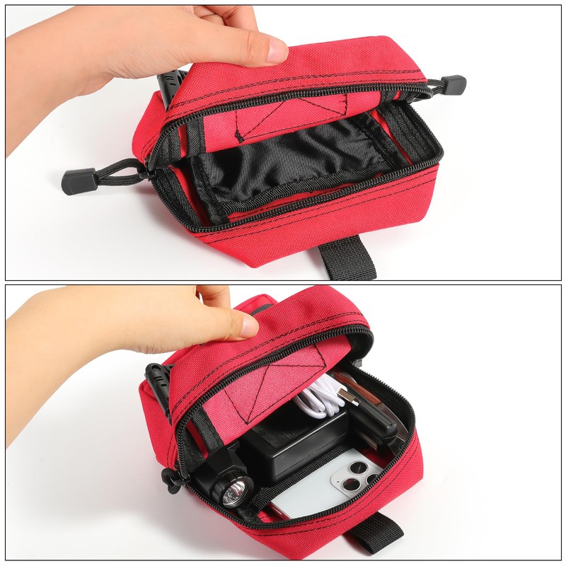 FRTKK 2 Pack Molle Pouches - Tactical Compact Water-Resistant EDC