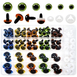 TOAOB 80pcs Plastic Safety Eyes for Amigurumis with Washers 11mm to 23mm Craft Crochet Eyes 5 Colors for Doll Puppet Crochet Bears Craft Making