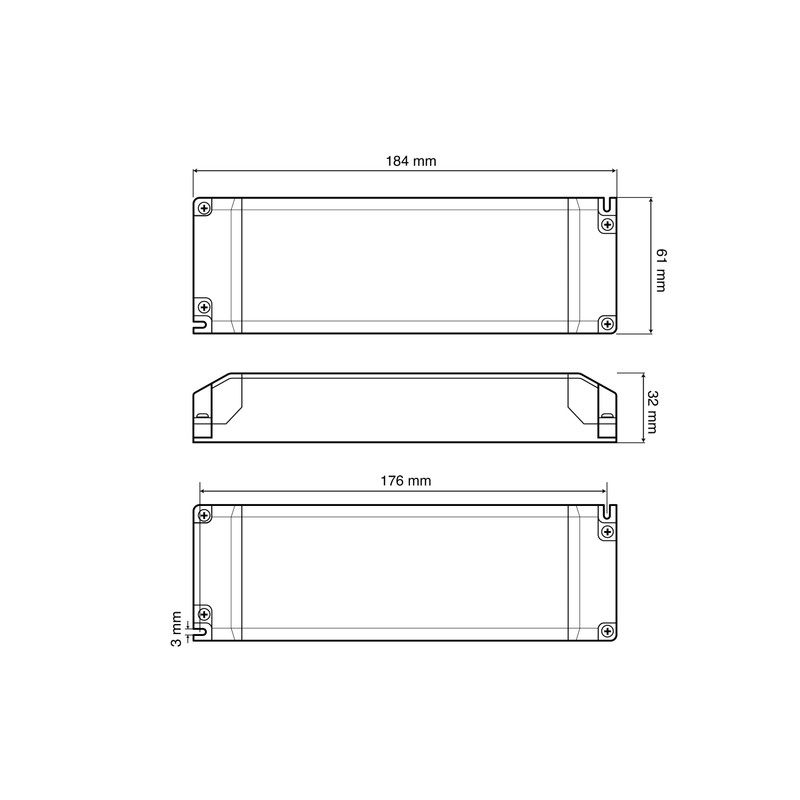 illuburg LED Driver 12V Dimmable TRIAC 12W - 50W for
