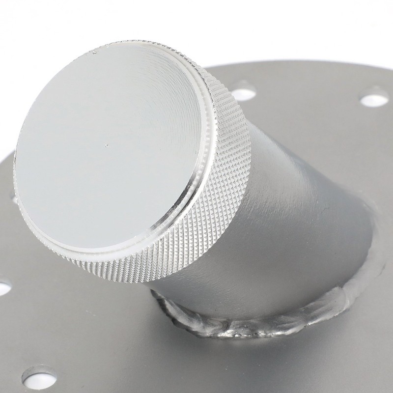 DNA MOTORING Silver ALU-FT-C-T1-SL 45-Degree Fuel Cell Filler Neck w/Cap