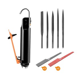 WorkPad Multifunctional Pneumatic File Air Body Saw File Air Body Saw File Zinc Alloy Pneumatic Sanding Tool with 5-Piece File Set and 5-Piece 24T, 5-Piece 32T