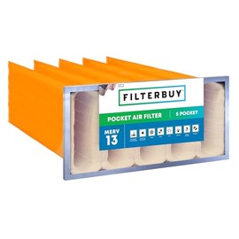 Filterbuy 12x24x22 5-Pocket Air Filter MERV 13 HVAC Replacement (1-Pack)