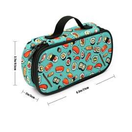 Droerfes Sushi Pencil Case Pencil Pouch Large Capacity Pen Bag School Office Organizer Stationery Storage Box For Girls Boys Teen Kids
