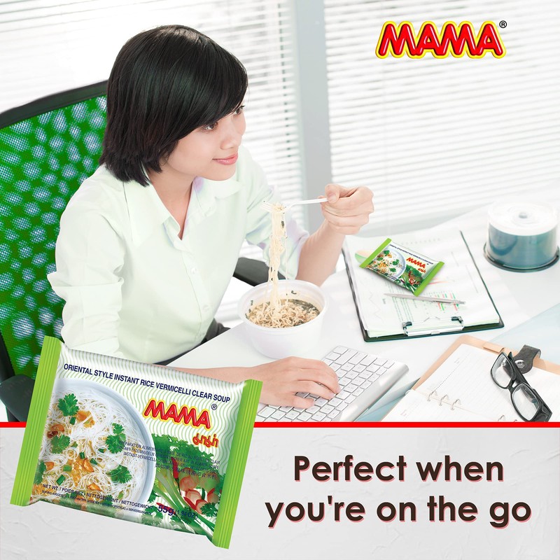 MAMA Noodles Vermicelli Clear Soup Instant Rice Noodles w/Delicious Thai