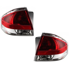 For Ford Focus 2008 Tail Light Assembly Driver and Passenger Side | Pair | Clear and Red Lens | Replacement For FO2800214, FO2801214 | 8S4Z13405D, 8S4Z13404D
