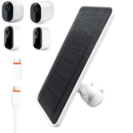 Solar Panel Charger for Arlo Essential/XL Spotlight Camera, Arlo Essential 2K/2K XL Camera,with 13FT Micro USB and Type-c Cable and Adjustable Aluminum Alloy Mount, Solar Panel Charger(1 Pack)
