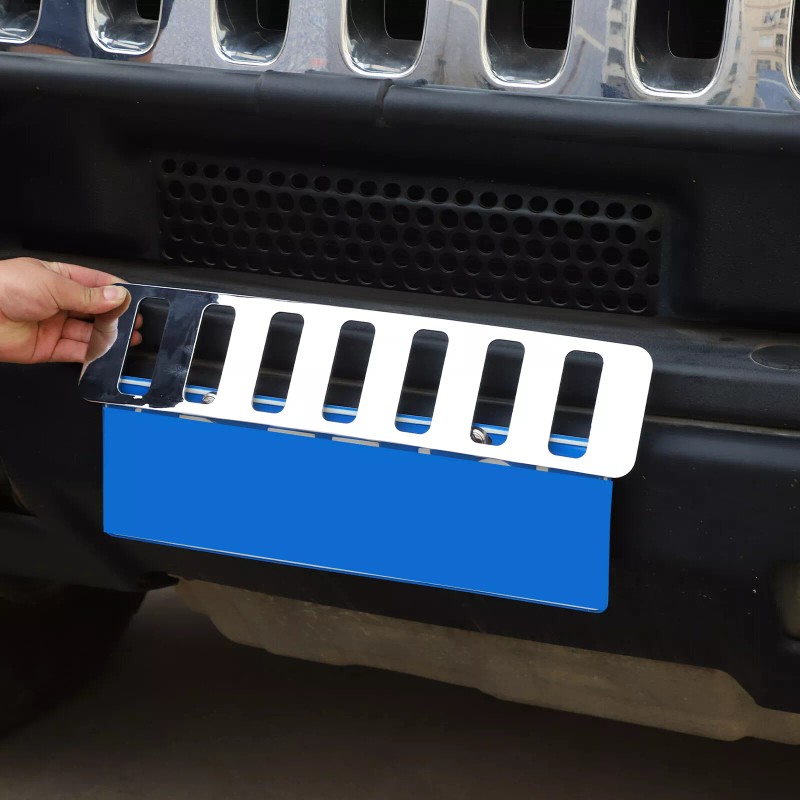 cartiangoUS Chrome Steel Front Bumper Lower Mini Grille Fit For